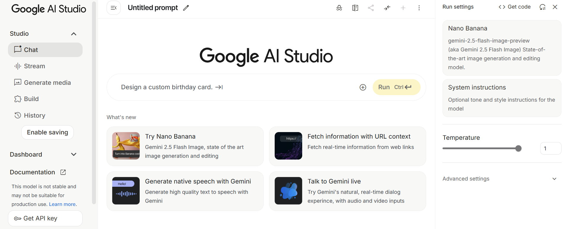 Google AI Studio image